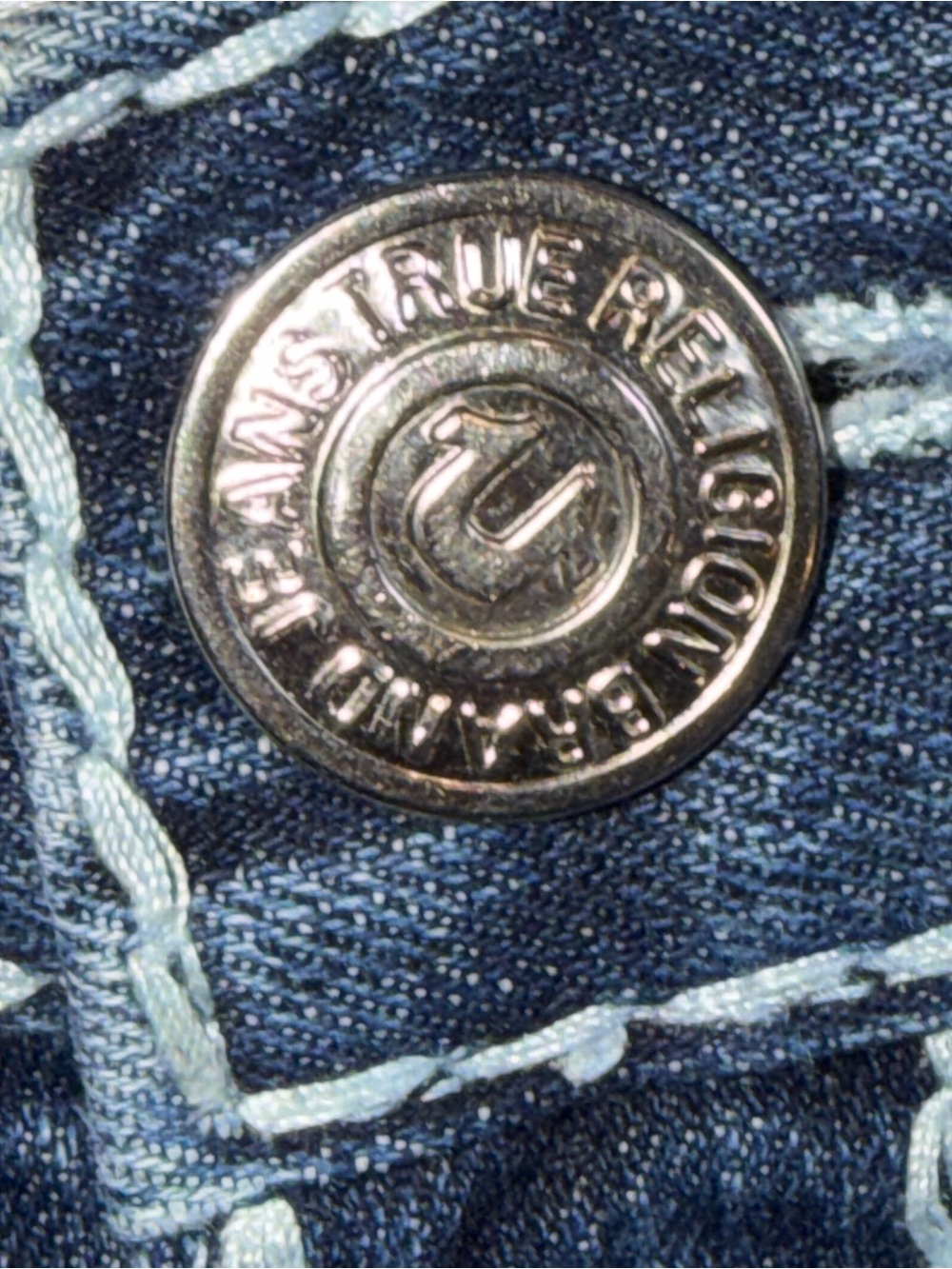 True Religion Ricky Jeans Mens 42x34 Relaxed Straight Stretch Denim Pants - Picture 4 of 8